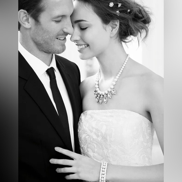 Ann Taylor Strapless Ball Gown Wedding Dress - Picture 9 of 12